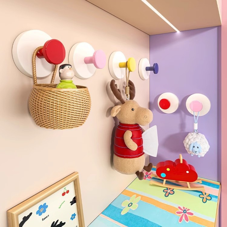Nuevo fuerte perforación gancho creativo sala de ducha cocina sala de estar puerta de entrada gancho almacenamiento