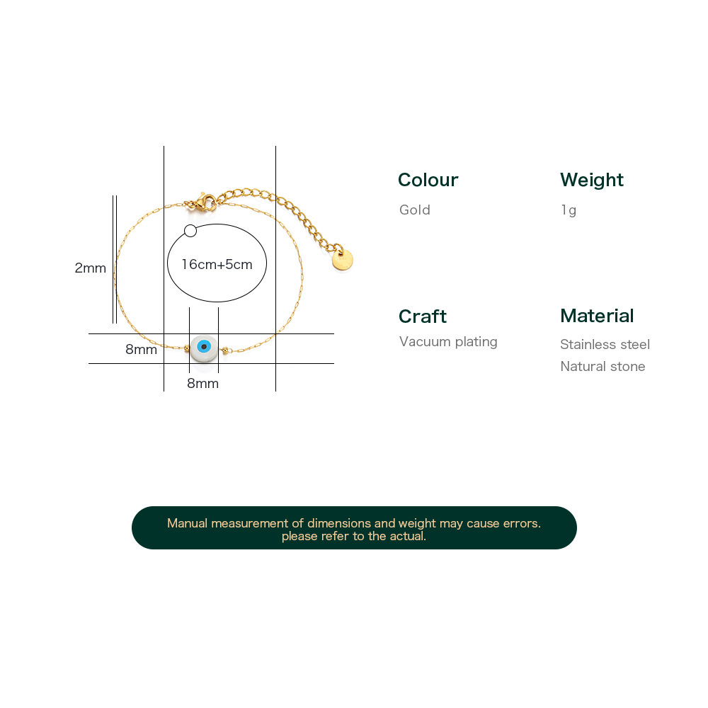 Fashion Eye Stainless Steel Plating Bracelets 1 Piece