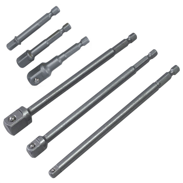 跨境加长150mm六角柄电动螺丝刀风批转换接杆 气动电动转接杆套装