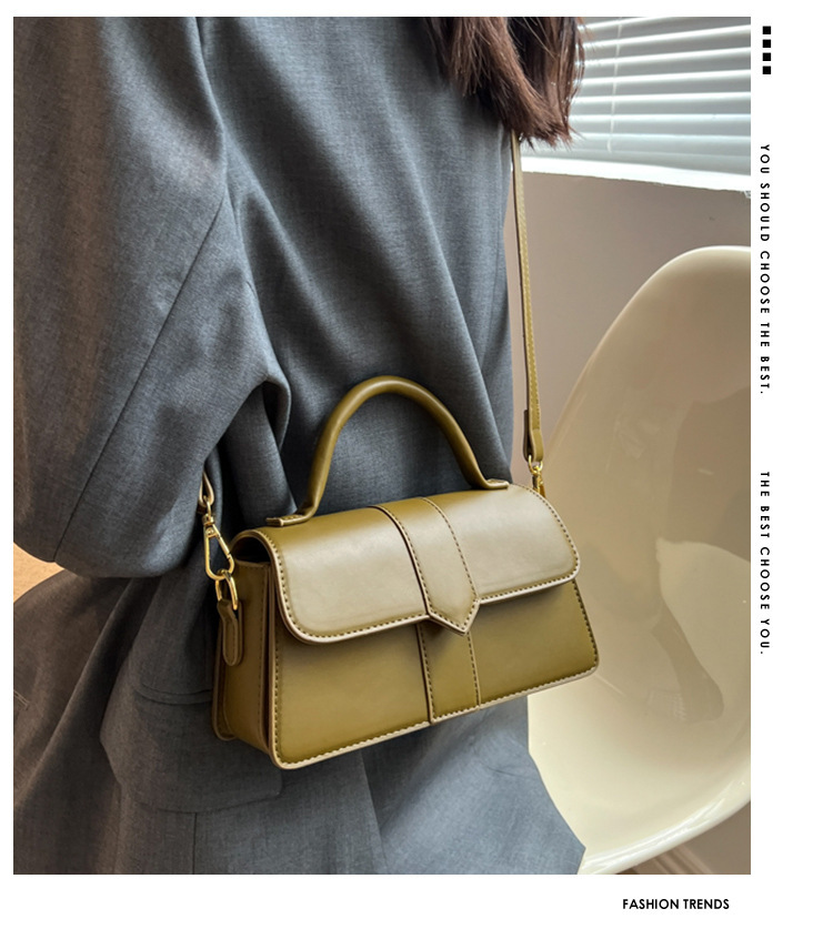 375g Weight Polyester Lining Material Flip Cover Closure Type Single Shoulder Strap Strap Type Crossbody Bag Bags Type Casual, Shopping Occasion Pu Leather Material Solid Color Pattern All Seasons Season Women's Gender Vintage Style, Classic Style Style Square Shape Medium Size Women's Medium Pu Leather Solid Color Vintage Style Classic Style Square Flip Cover Crossbody Bag 无