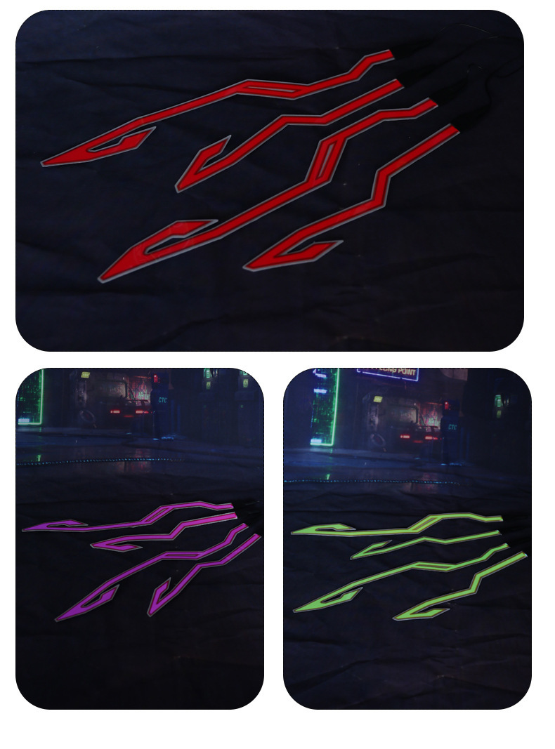 LED Helmet Light Strip EL Cold Light Strip Luminous Helmet Modified Motorcycle Night Light Strip
