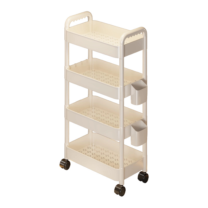 Estante Organizador Estrecho Multicapa de Plástico PP Móvil para Baño y Cocina image 5