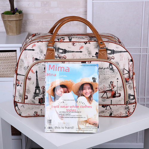 New Korean-style large-capacity unisex hand-held travel bag luggage bag PU short-trip travel bag travel bag luggage bag