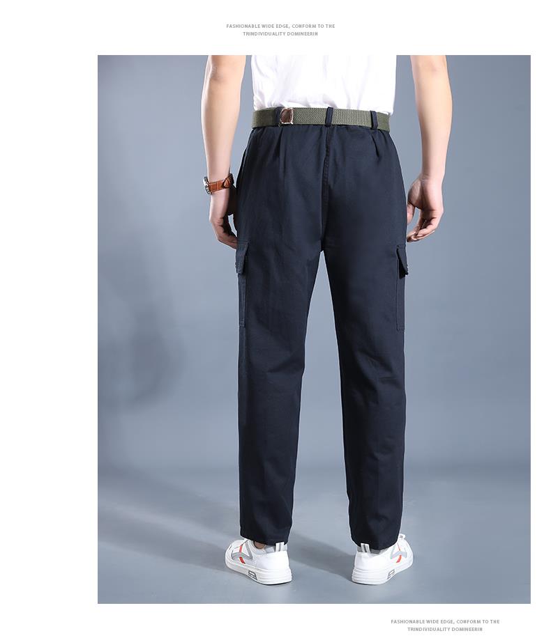 Pantalones de trabajo de algodón puro primavera y otoño grueso fábrica de pantalones de ropa de trabajo resistente al desgaste soldadura suelta pantalones de ropa de trabajo