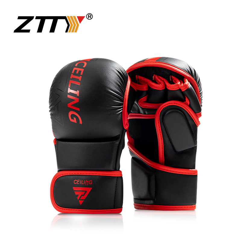 Guantes de boxeo MMA personalizados ZTTY, hombres adultos, guantes de lucha profesionales, Sanda, guantes de lucha física, ufc