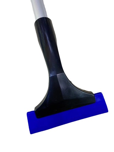 Car Oxford snow shovel with long handle and extended snow scraping tool. Car winter ice shovel and snow scraper to remove ice and frost. Snow shovel