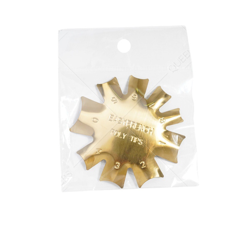 Herramientas de manicura de color titanio oro plata francesa placa de acero moldeado uña plantilla de acero inoxidable cristal moldeado uña