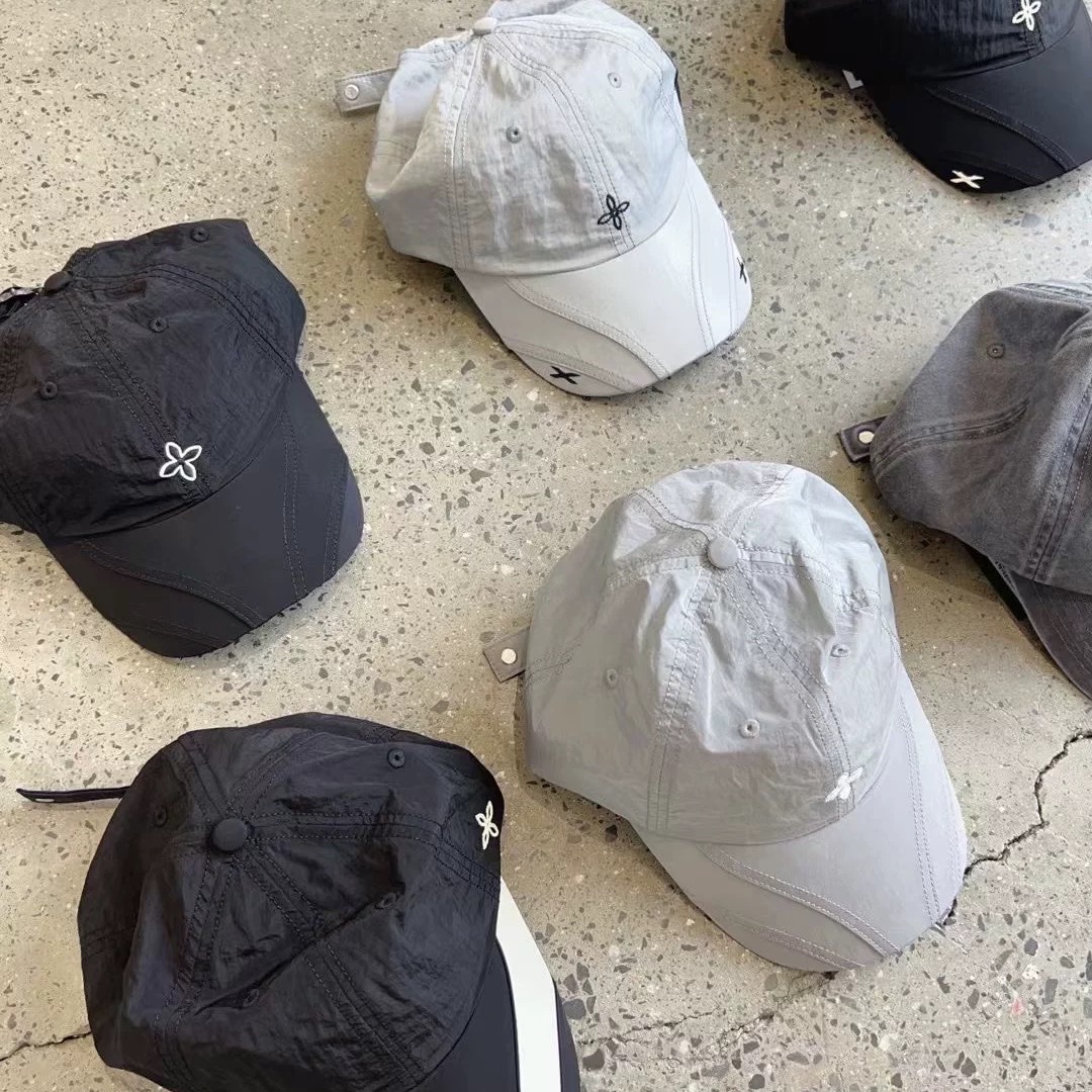 재고 YSMFK 미래 폭풍 X 궁극적 인 울트라 라이트 야구 모자 십자형 문자 씻은 그늘 모자