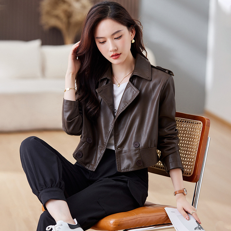 F0073 1300K ÁO DA NỮ SANTDN MÙA XUÂN THU ĐÔNG KÍN CỔ THỜI TRANG NỮ G04 SẢN PHẨM MỚI