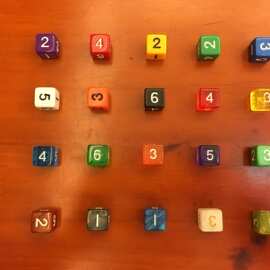 D6色子龙与地下城(D&D)6面数字万智牌道具16MM数字1-6