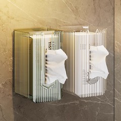 浴室の壁掛けティッシュボックスのトイレのナプキンの収納ボックスの軽くて豪華な透明な引き出しは、リビングルームのオフィスを設置しないでください。