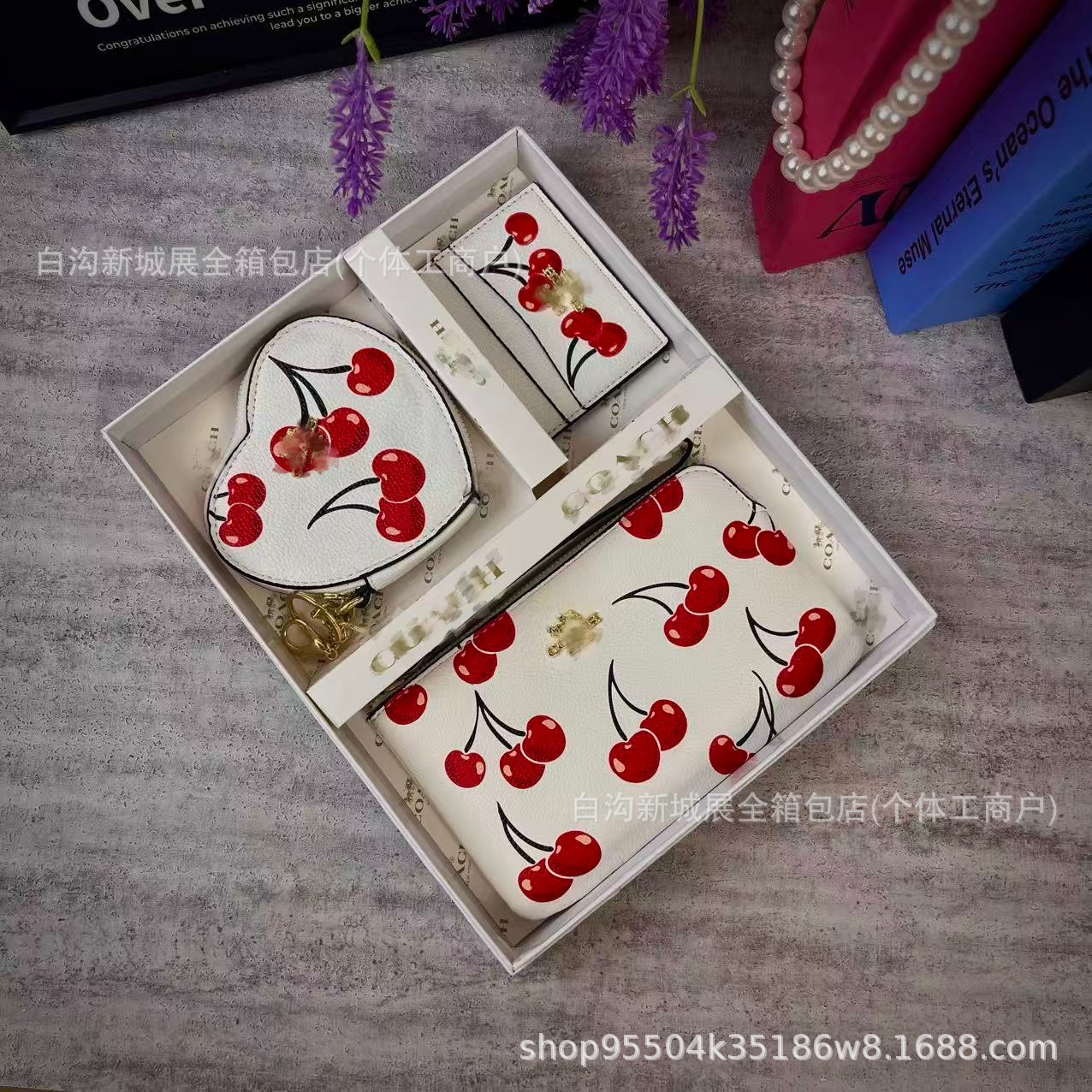 Bolsas de mujer transfronterizas lujosas de alta calidad bolsas de tarjetas de damas de moda versátil bolsas de cambio mini bolsas de tres piezas KomeCO