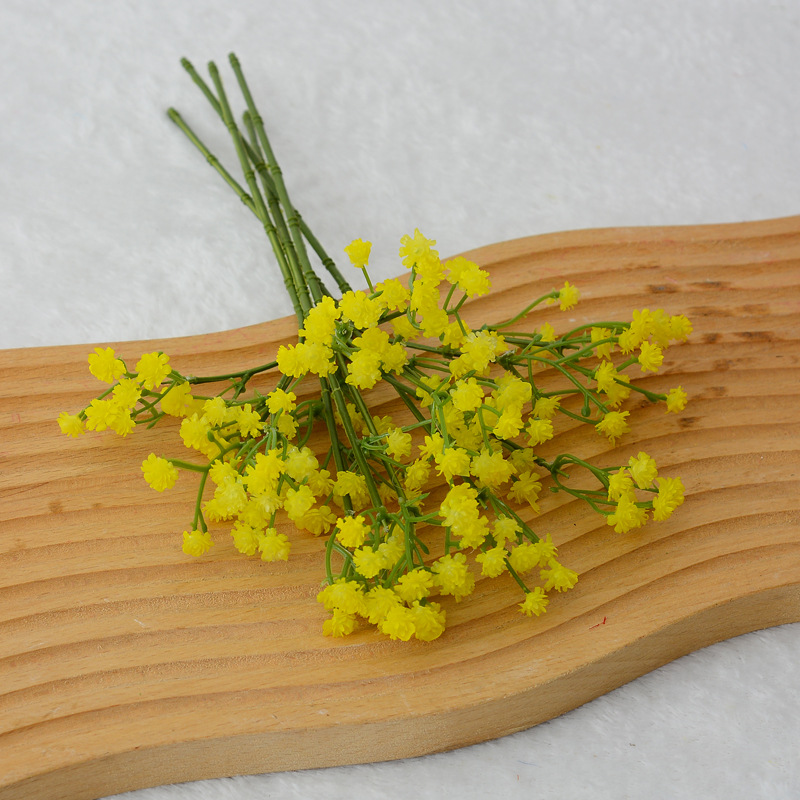 Cielo estrellado artificial 3 tenedor siente pegamento suave cielo estrellado decoración de la boda celebración de flores de plástico flor artificial ramo artificial