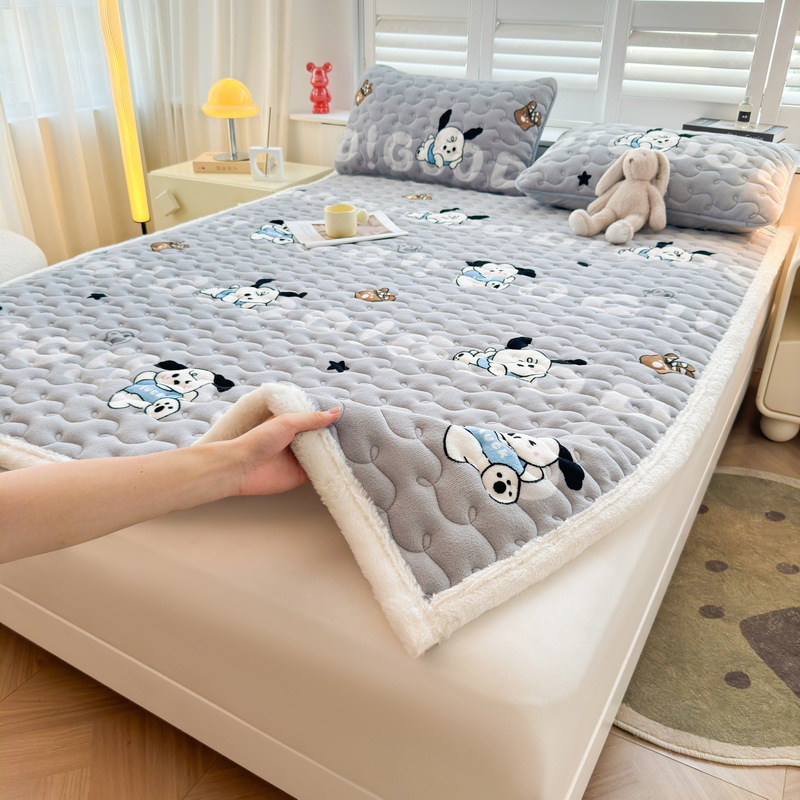 Nuevo colchón de leche grueso colchón de cama caliente colchón de franela antiestático colchón de cama caliente rápido