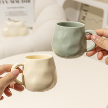 奶油陶瓷杯子高颜值情侣马克杯创意水杯女水壶咖啡大肚杯批发礼品