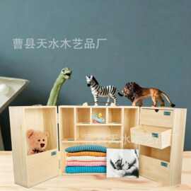 木质新生儿纪念品盒记忆收纳盒DIY手写标签婴儿淋浴用品收纳木盒