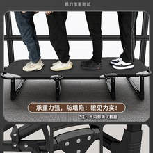 折叠床单人床办公室简易午休床多功能成人午睡行军床便携躺x&金属