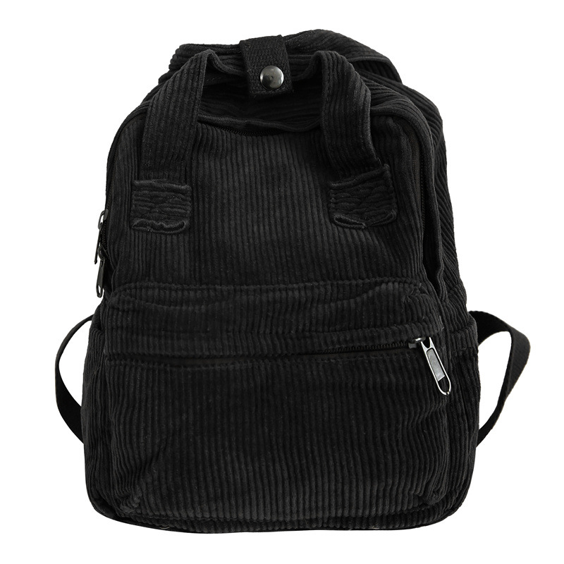 Mochila de pana para mujer 2024 primavera nueva mochila de pana casual mochila de viaje simple