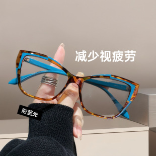 New cross-border Europe and the United States ultra-light personalized cat glasses creative color matching thin matching myopia plain all-match