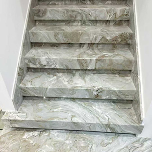 Andes Snow Natural Marble Stair Steps Home Decoration Villa Luxury Stone Entrance Wall Decoration