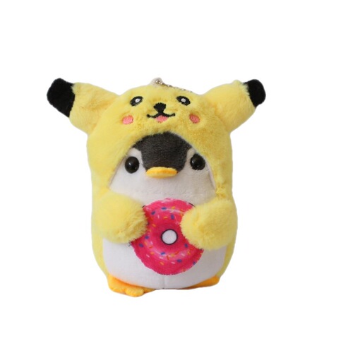 Cute cartoon cross-dressing donut penguin plush toy doll pendant bag pendant doll doll wholesale
