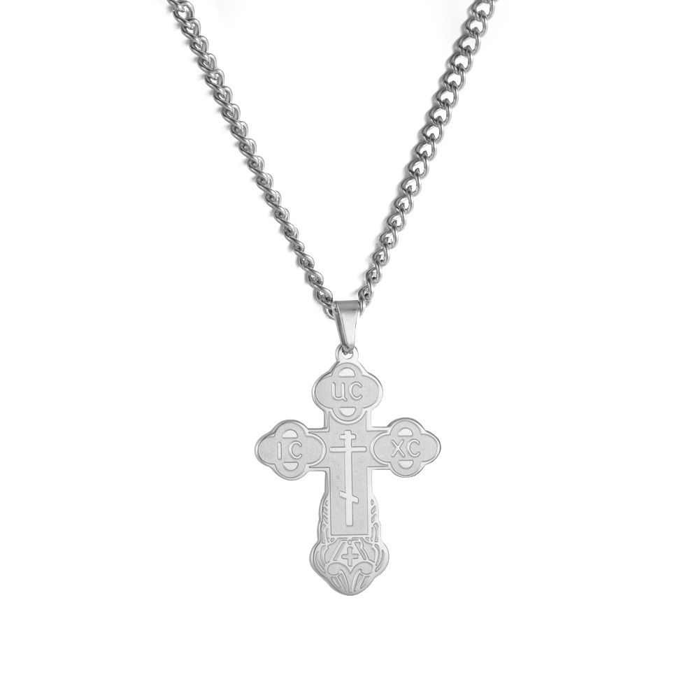 Cross Necklace For Men 304 Stainless Steel Pendant Jewellery_voghion.com