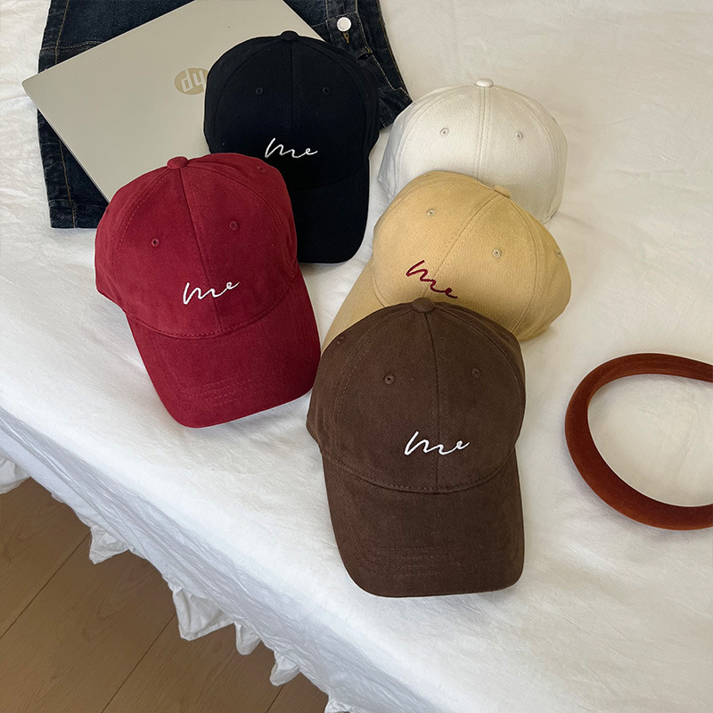 Women's Sunshade Baseball Cap with Large Head Circumference, Trendy Niche Style, High-End Feel, Versatile Sports Korean-Style Duckbill Cap That Makes the Face Look Smaller