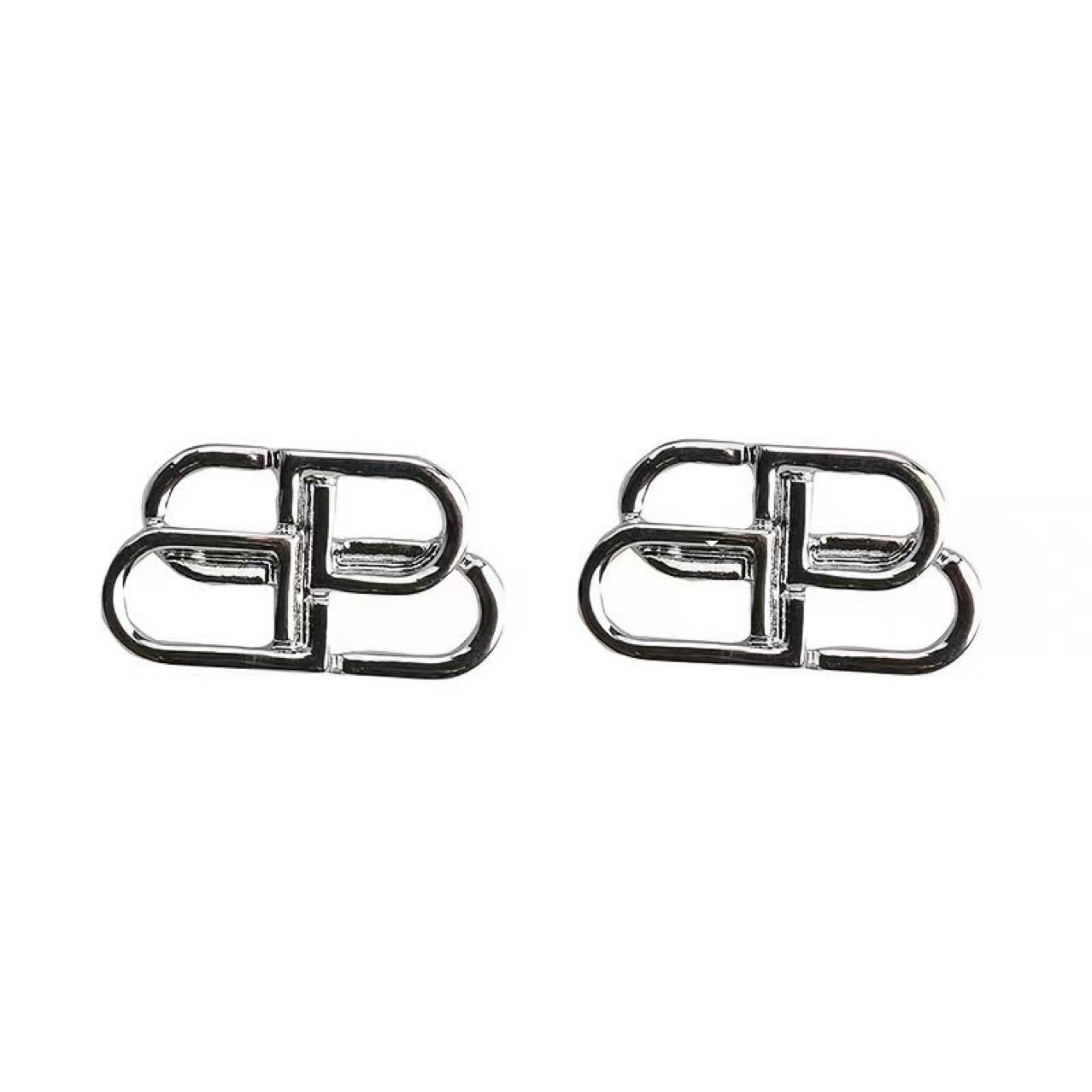 Retro Metal Texture Brass Letter B Earrings display picture 8