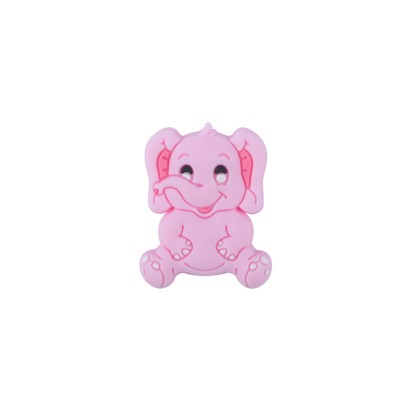 Creativo DIY bebé suministros de dibujos animados animal elefante juguetes de silicona bebé molar chupete cadena pulsera pequeños accesorios