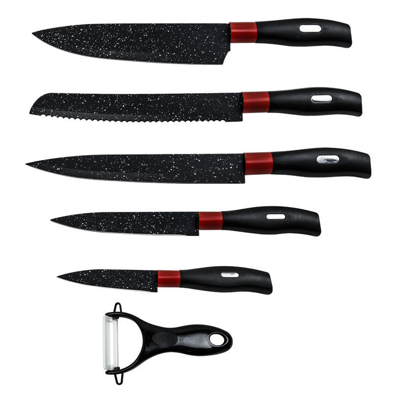 Seis piezas de verduras y carne de corte cuchillo de cocina cuchillo de fruta chef pelador de cocina cuchillo de hogar cuchillo de regalo traje