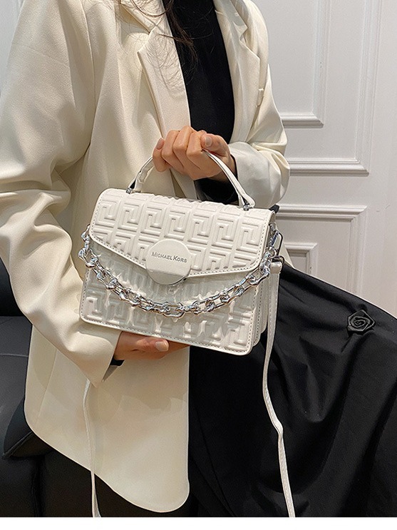 Pequeño bolso cuadrado estampado nuevo para primavera/verano 2025, versátil y de moda, bolso de mujer elegante, bandolera de mano de alta gama