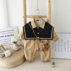 Baby Spring Item Korean Style Stylish Newborn Girl Baby Bodysuit 100th Day Birthday Baby Outfit Set