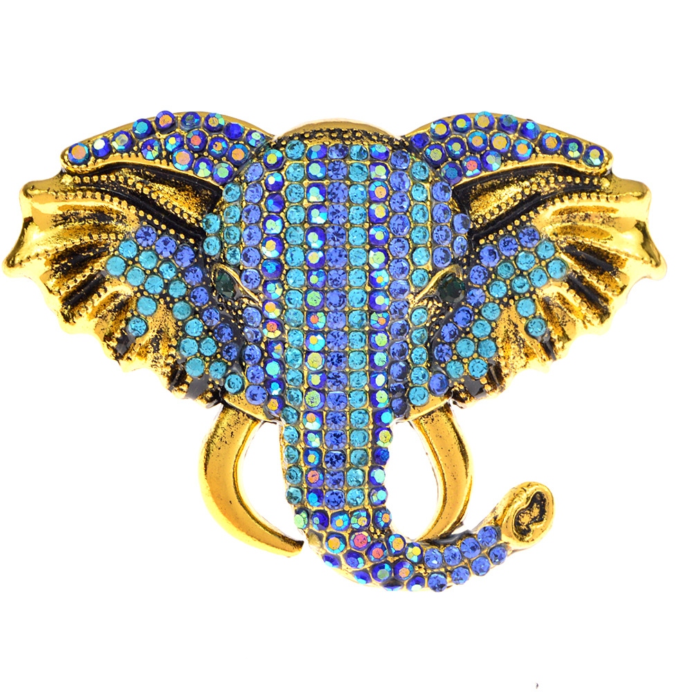 Fashion Elephant Alloy Plating Inlay Rhinestones Women's Brooches display picture 1