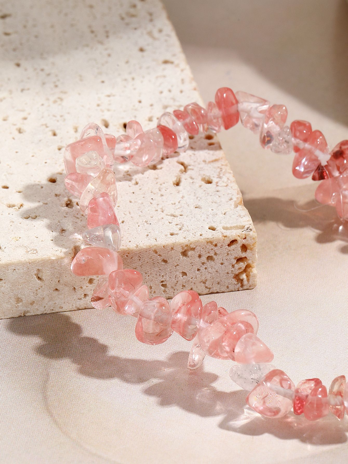 nouveau collier de perles en pierre de couleur collier de clavicule en pierre naturelle accessoires de collier design bijoux de niche_voghion.com