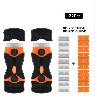 Raspador de limpieza de doble cabeza pala de pegamento polarizado OCA pegamento seco pegamento UV pantalla del teléfono móvil pala de eliminación de pegamento hoja de plástico