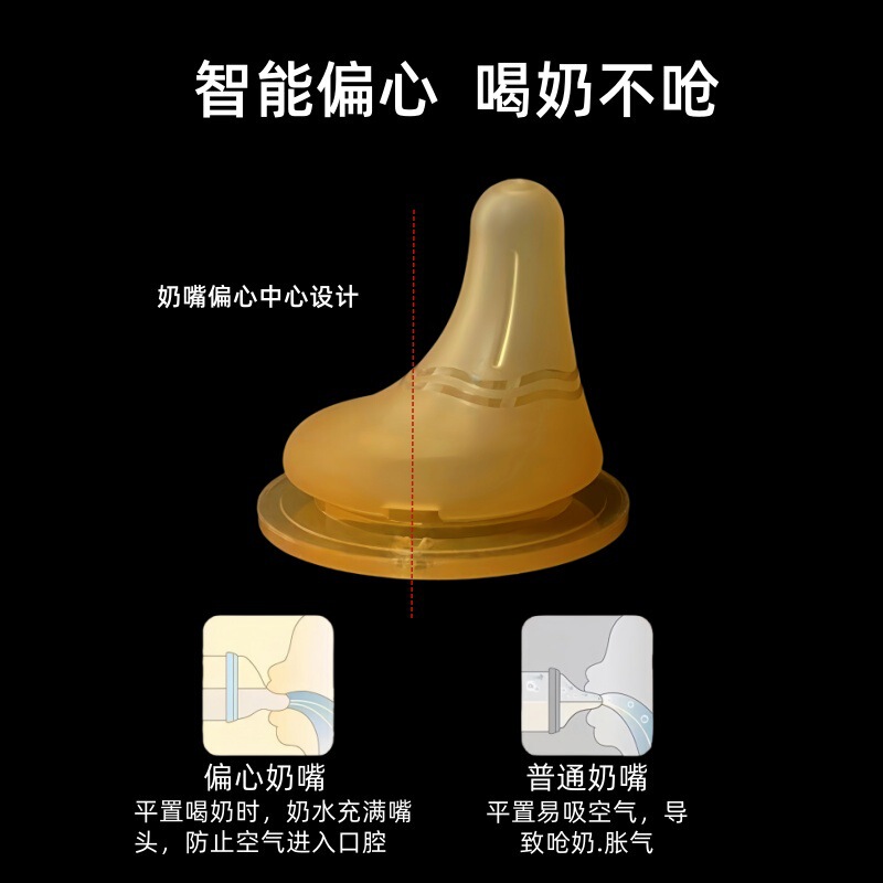 贝智星适配贝亲偏心奶嘴 贝亲奶瓶奶嘴配件新生儿超软奶嘴5厘米用|undefined