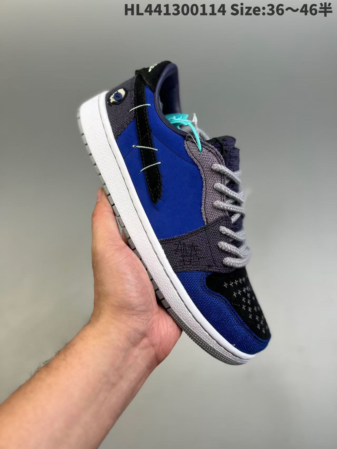 Zapatos Putian aj1 Barb relámpago de corte bajo Black Warrior Fujiwara Hirojo 1 Zapatillas deportivas de baloncesto para hombres y mujeres