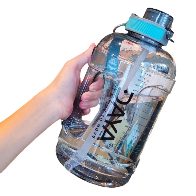 Deportes de gran capacidad hervidor cuerda portátil transparente paja PC plástico bebida directa taza l al por mayor 2200ml