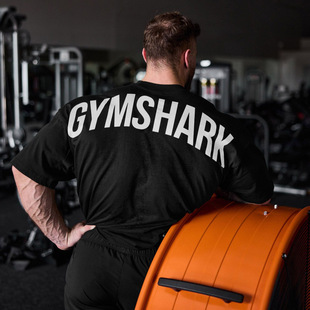 Muscle Shark Fitness American Fashion Brand New Hot Heavy Men's T-Shirt Cotton Loose Fashion New plus size T