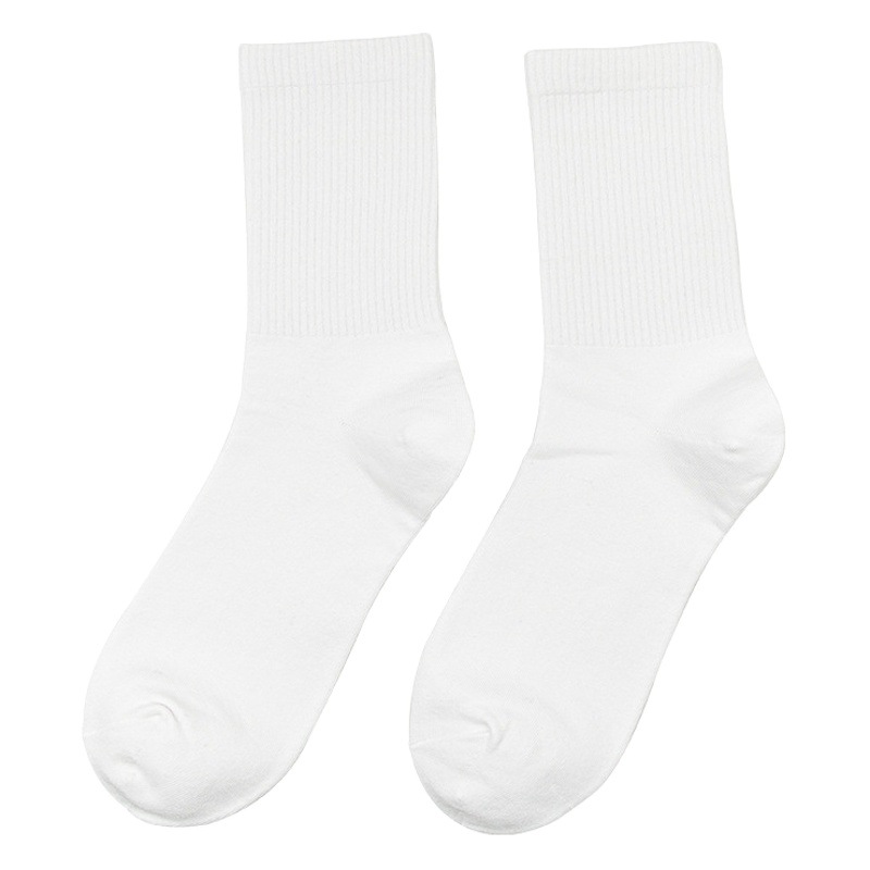 Chongde calcetines blancos medias de otoño e invierno ins moda calcetines de ternera calcetines JK calcetines de algodón puro fino algodón pila Calcetines