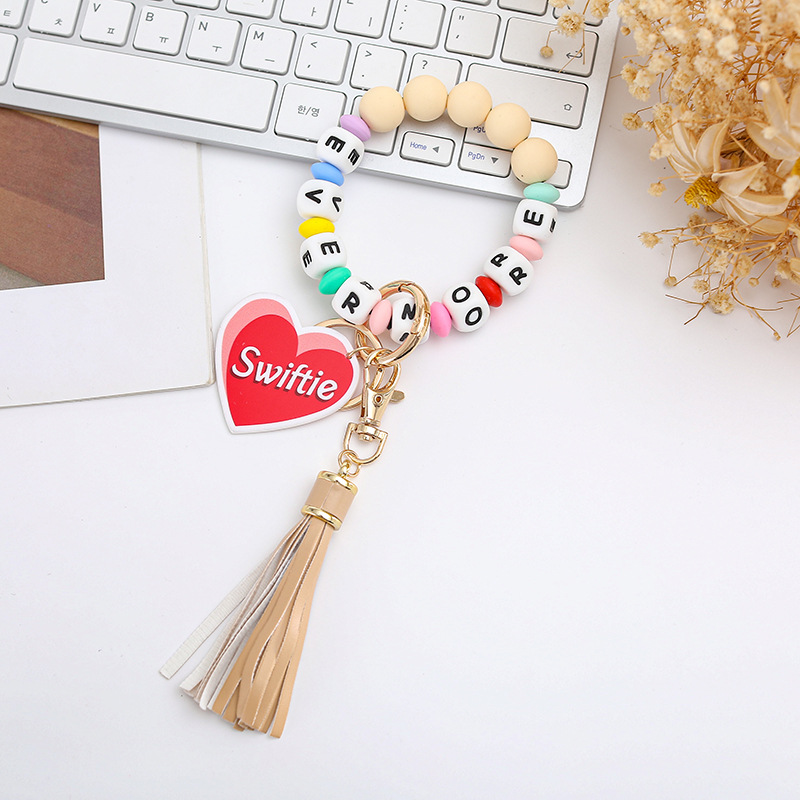 1 Stück Süß Brief Herzform Legierung Kieselgel Taschenanhänger Armbänder Schlüsselbund display picture 6