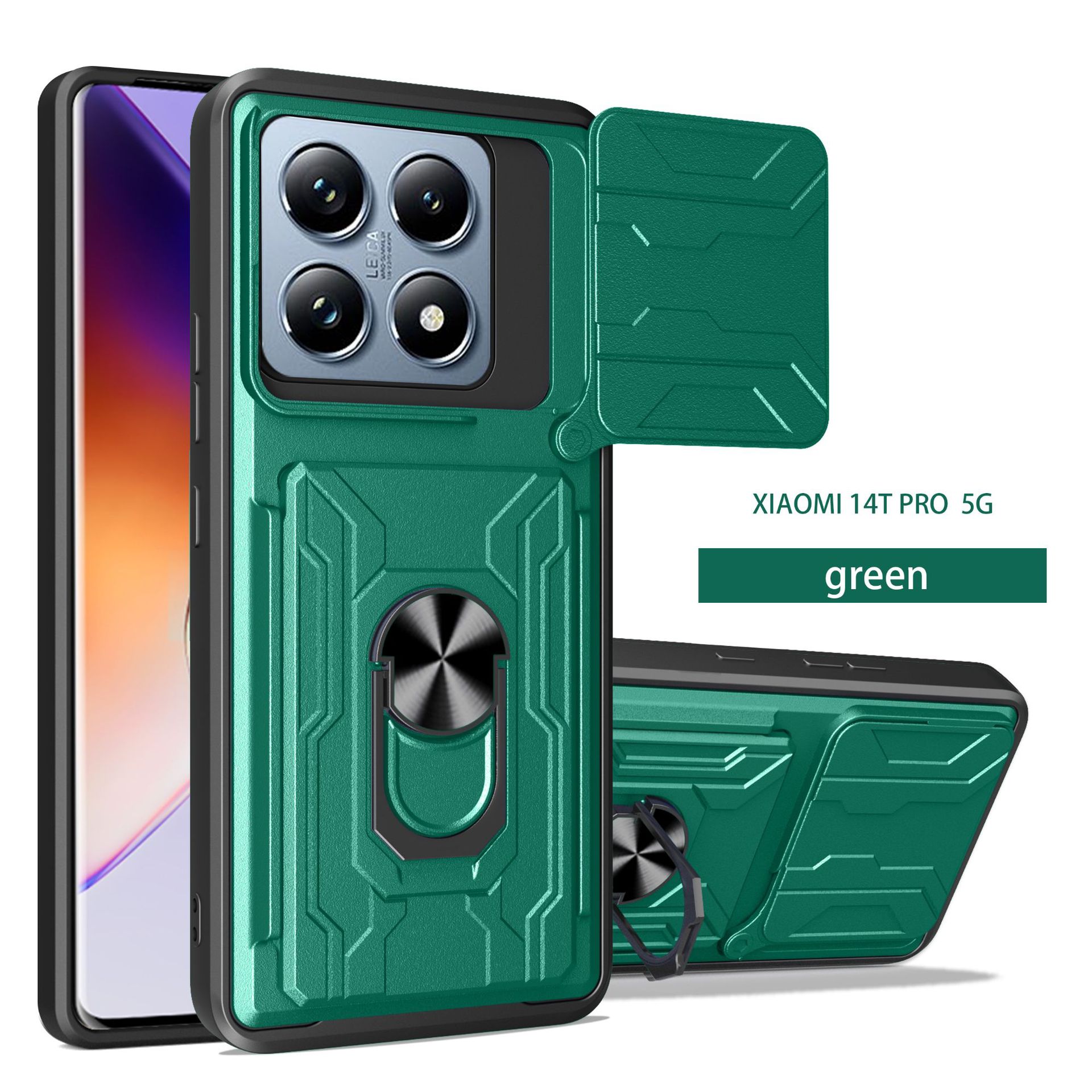Aplicable a XM 14T / 14T PRO bolsas de tarjetas TPU + PC armadura caja de teléfono celular a prueba de caídas image 12