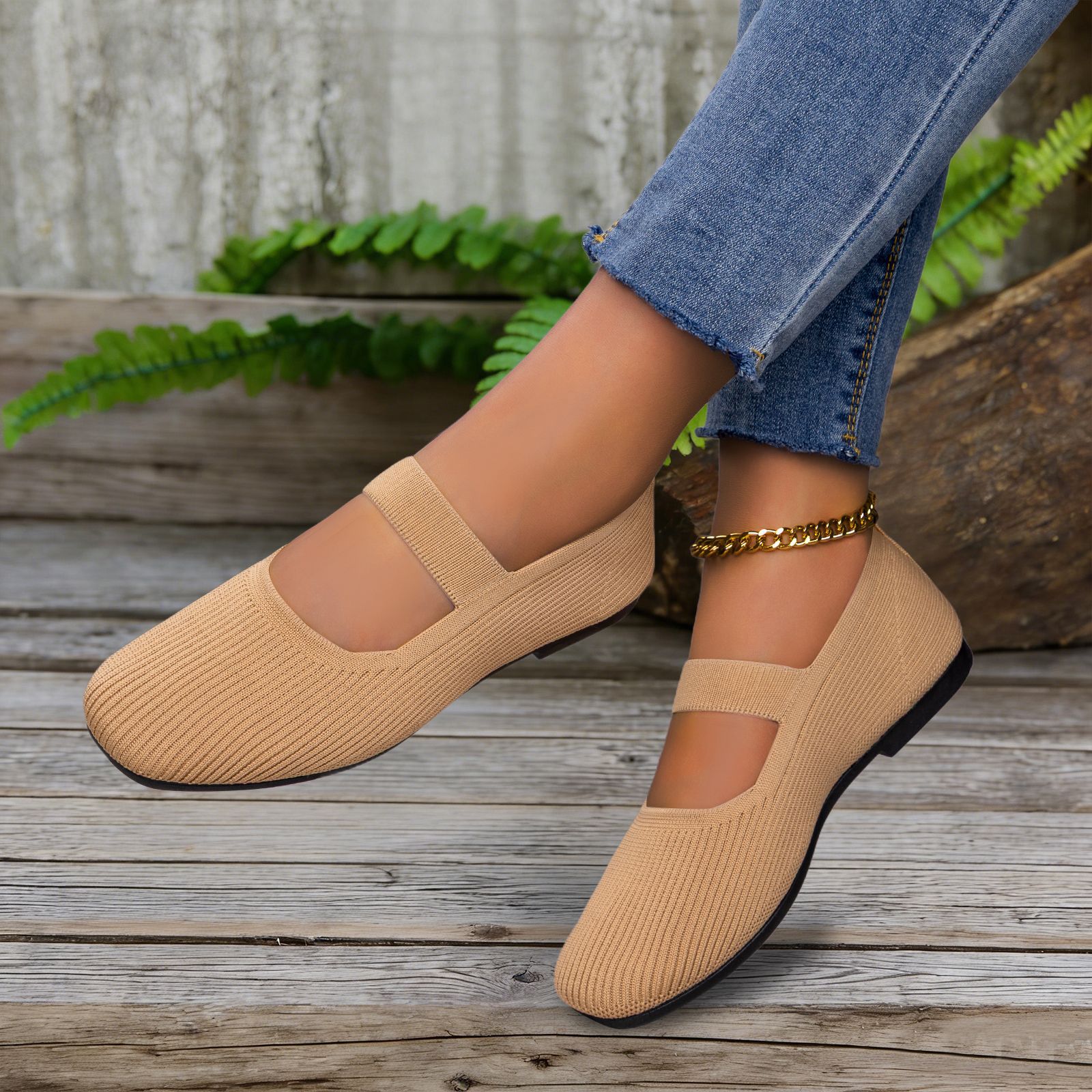 Zapatos de mujer transfronterizos TEMU primavera transpirables zapatos casuales de moda universal zapatos de moda con suela suave no cansado zapatos planos para mujeres