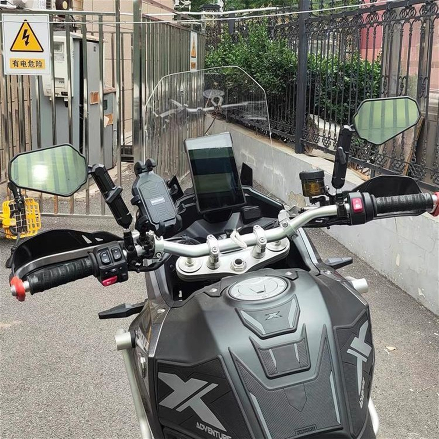 Motorcycle Rearview Mirror Suitable for Saike Long Rx Universal Dl250 Off-Road Adv Motorcycle Folding Modified Reflector