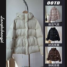 2025年冬季新款韩版棉服女小个子连帽收腰显瘦外套加厚保暖面包服