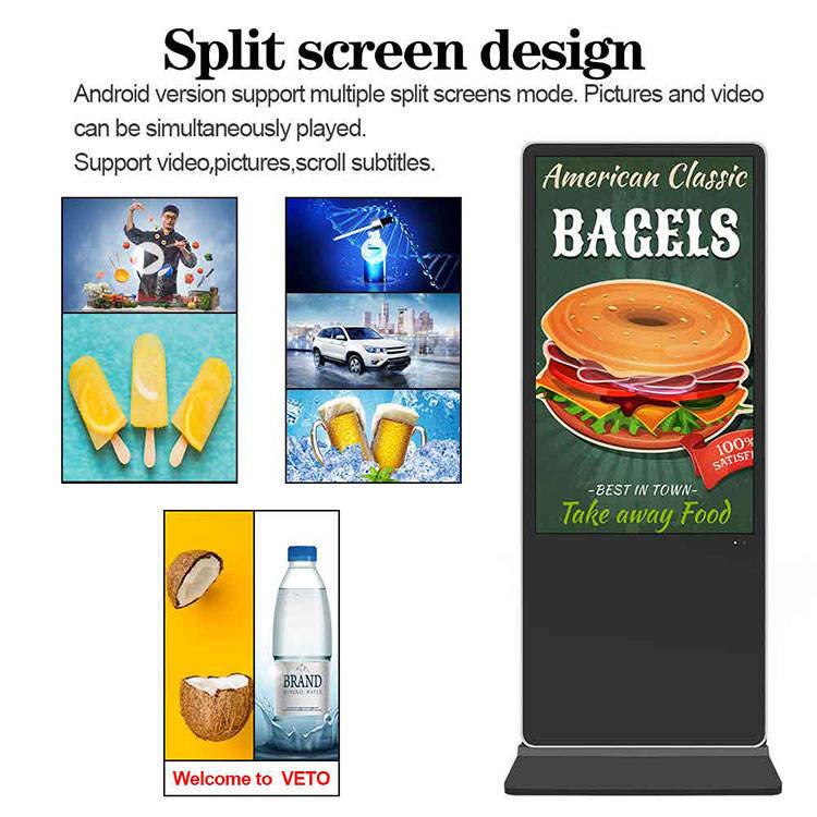 49 pulgadas HD LCD vertical anunciante con pantalla táctil soporte de piso Android / Windows fabricante del sistema operativo