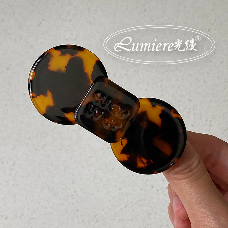明星网红博主同款ins风甜美少女红色蝴蝶结醋酸边夹前额碎发卡女|undefined