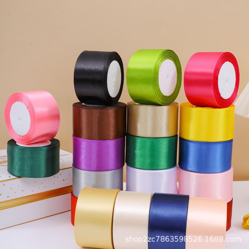 Factory direct 5cm polyester ribbon ribbon ribbon wedding decoration fruit basket gift box packaging ribbon wholesale Factory direct 5cm polyester ribbon ribbon ribbon wedding decoration fruit basket gift box packaging ribbon wholesale