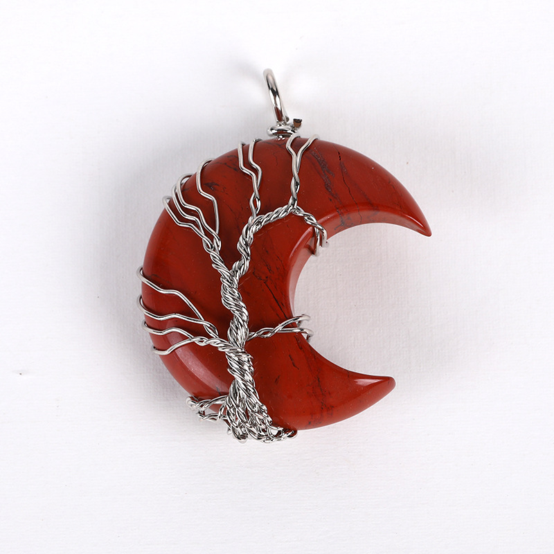 1 Piece 35 * 45mm Artificial Crystal Moon Life Tree Pendant display picture 19