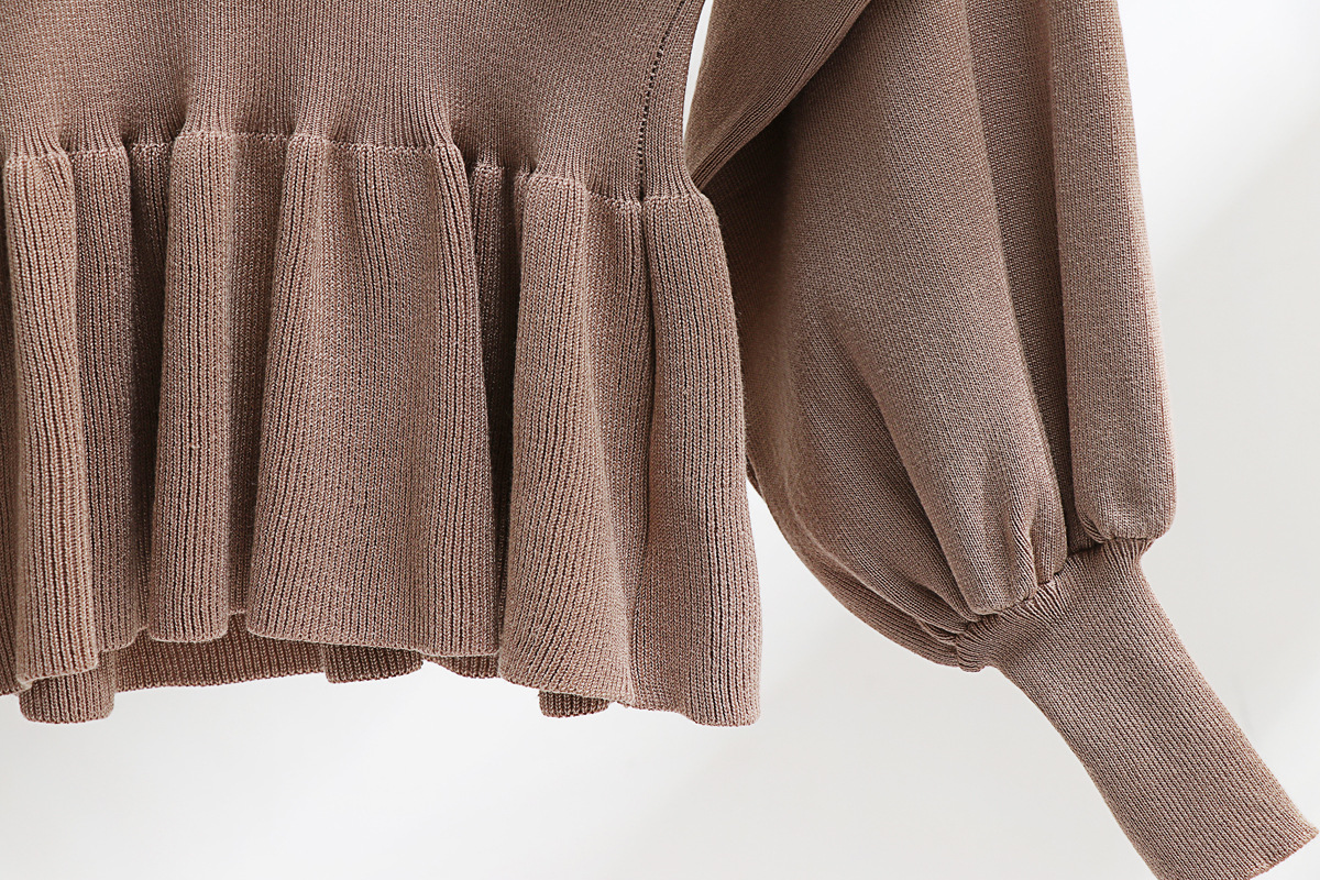 Damenbekleidung Modeanzug für Frauen Frühling und Herbst Retro-Hüfte gewickelte Taille Abnehmen Strickkleid Zweiteiler Außenhandel_voghion.com